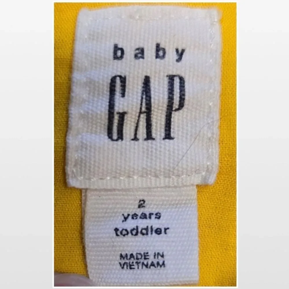 Gap Dress Girl Yellow White Polka Dot Sleeveless Summer Jumper 2